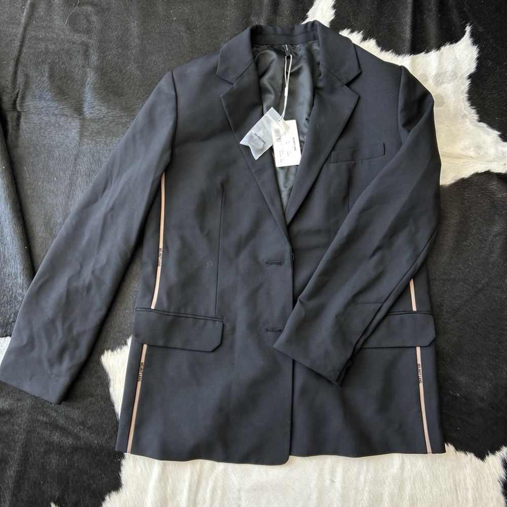 Helmut Lang wool-blend black oversized blazer size 6